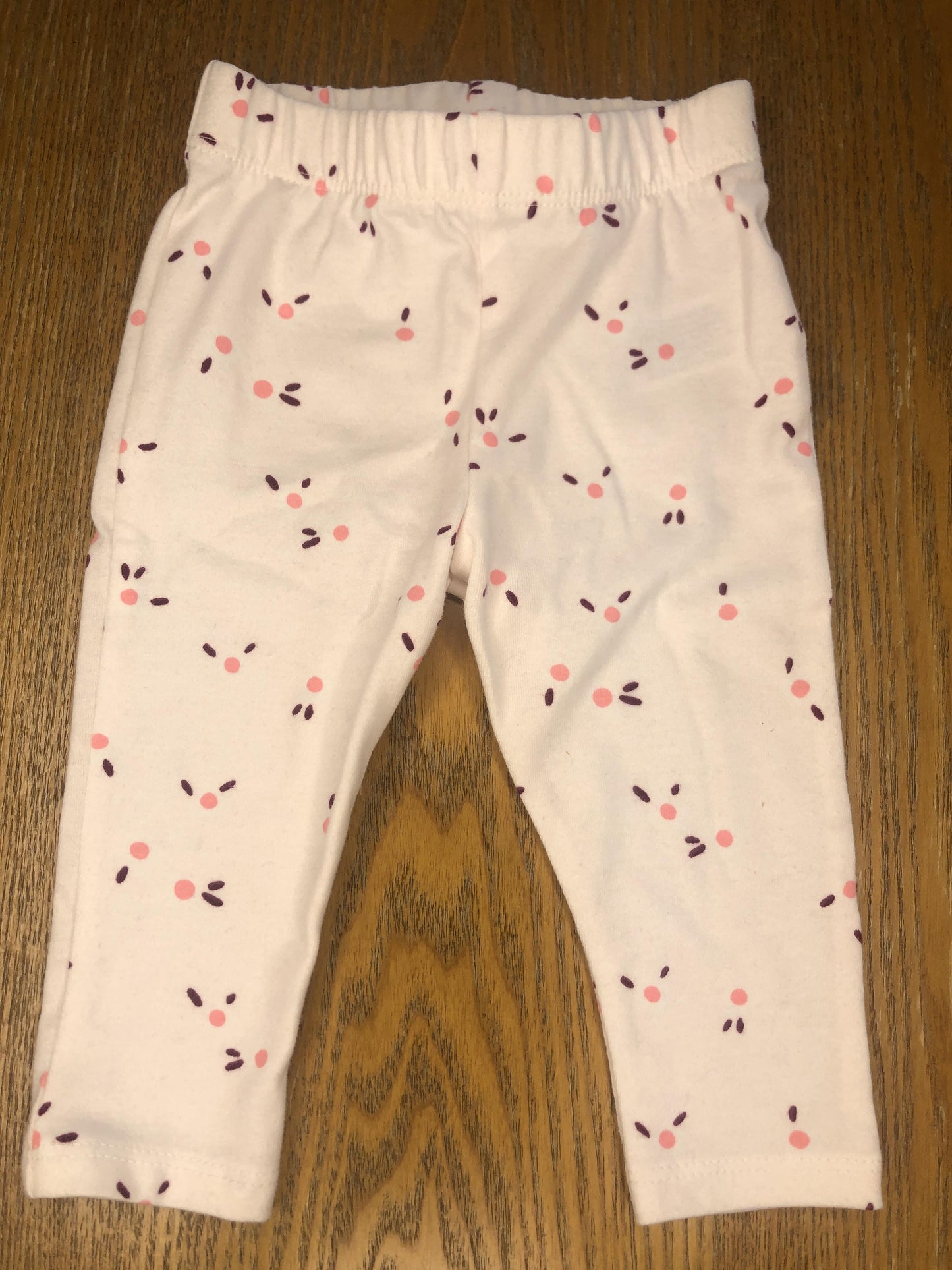 Cat & Jack Girls White | Burgundy Pants Size: 3-6 months White | Burgundy