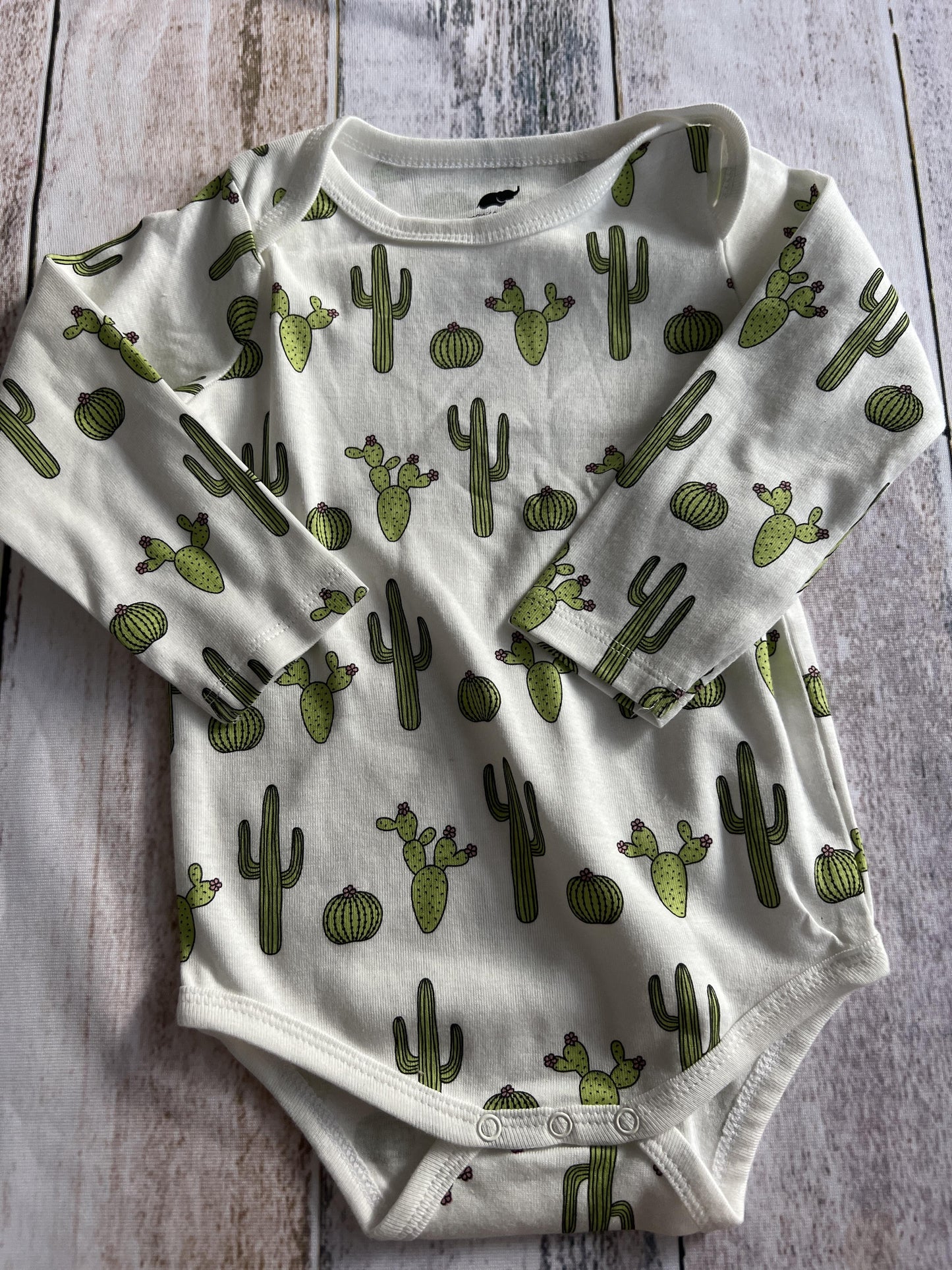 Monica + Andy Unisex White | Cactus Onesie Size: 12-18 months White | Cactus