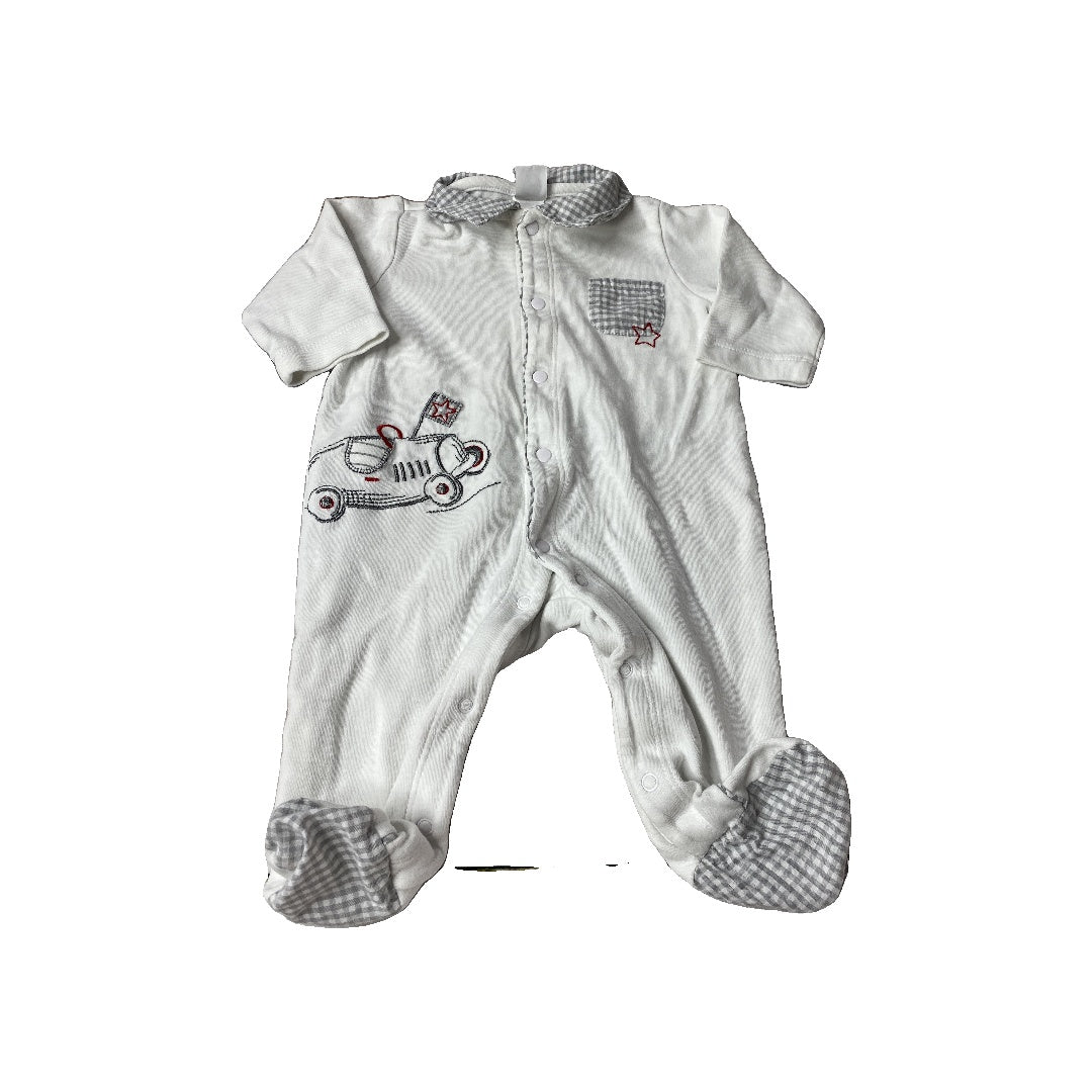 Little Me Boys White | Car Long Sleeve Outfit Size: 3 months White | Car
