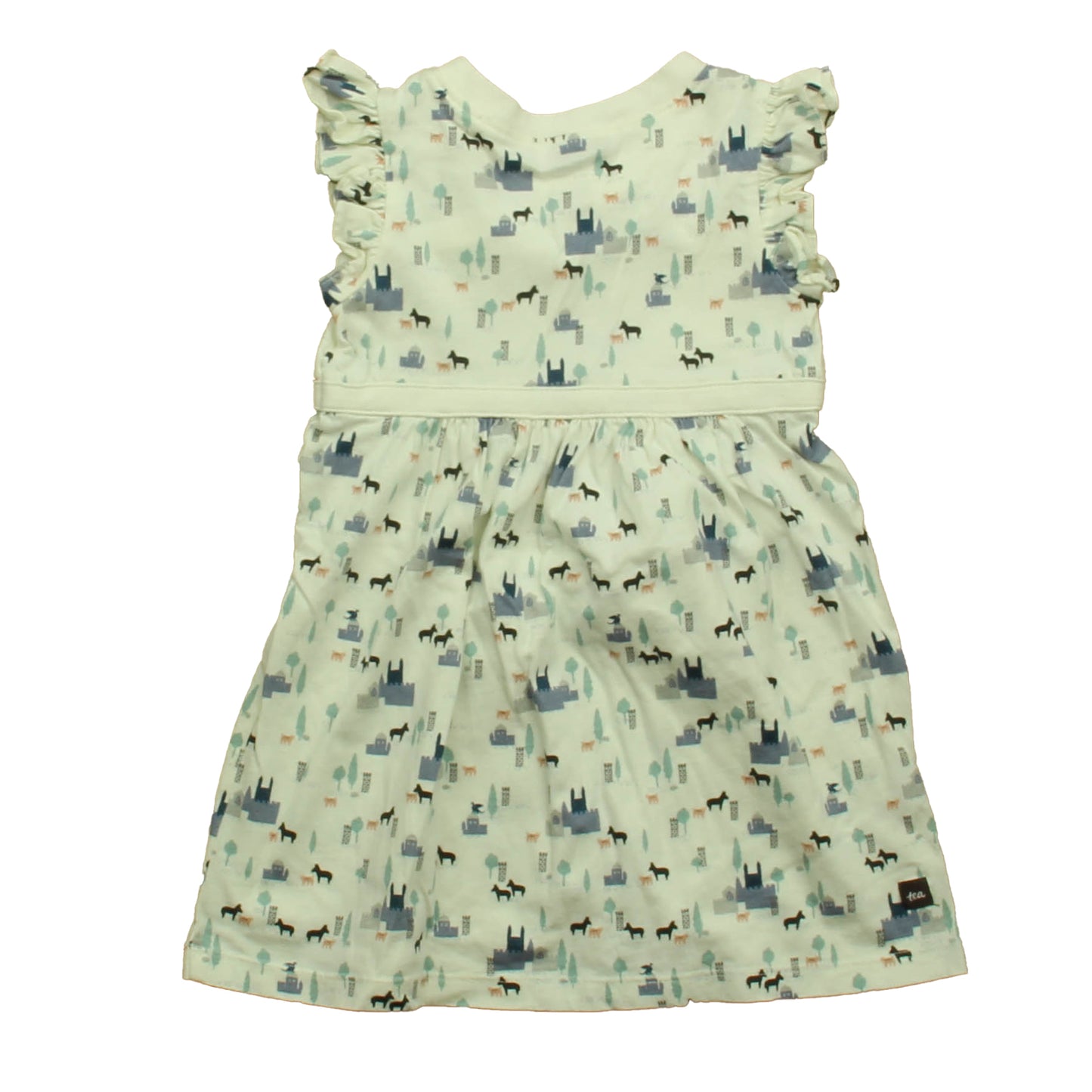 Tea Collection Girls White Castles Dress Size: 18-24 Months White Castles