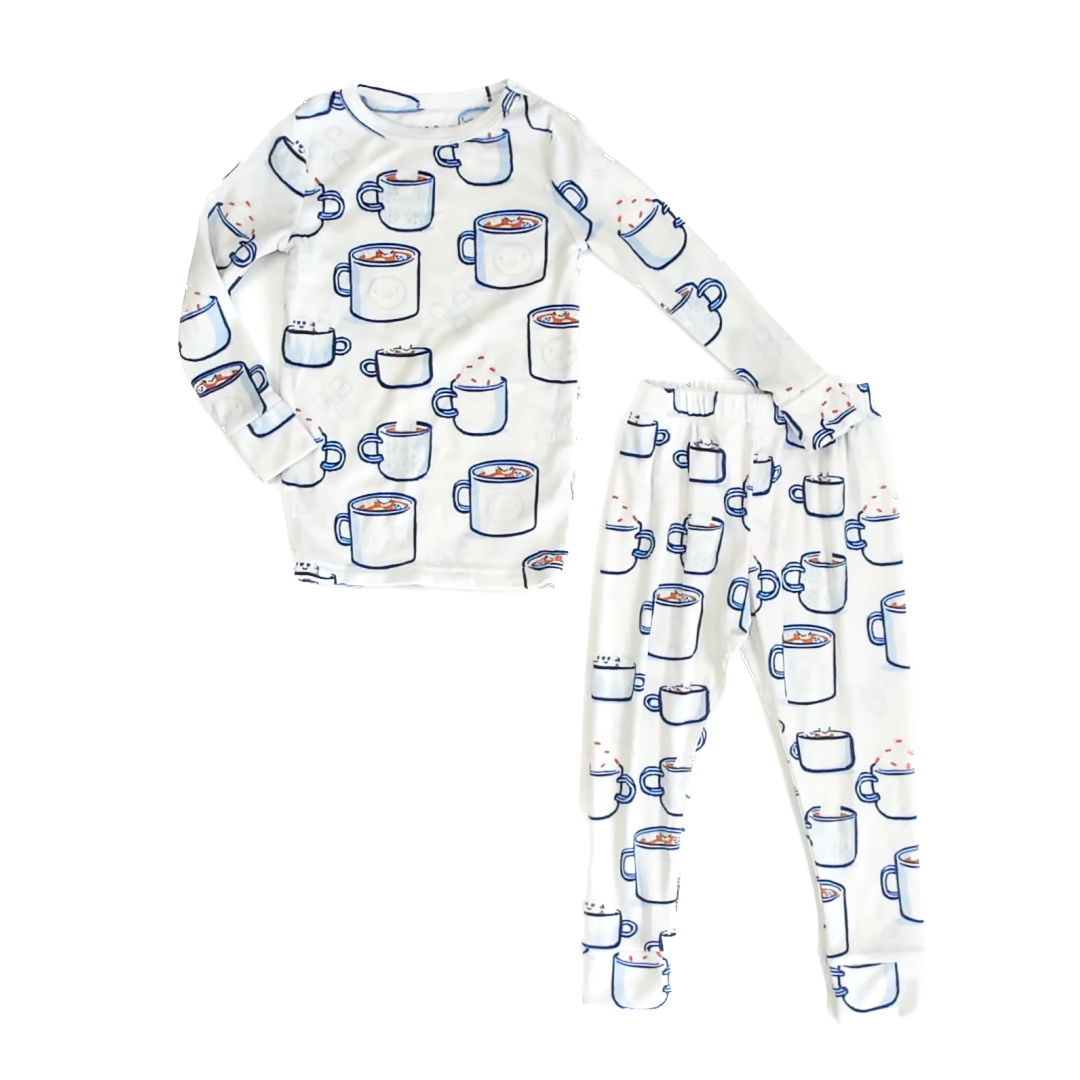 Cat & Jack Unisex White | Cocoa 2-piece Pajamas Size: 3T White | Cocoa