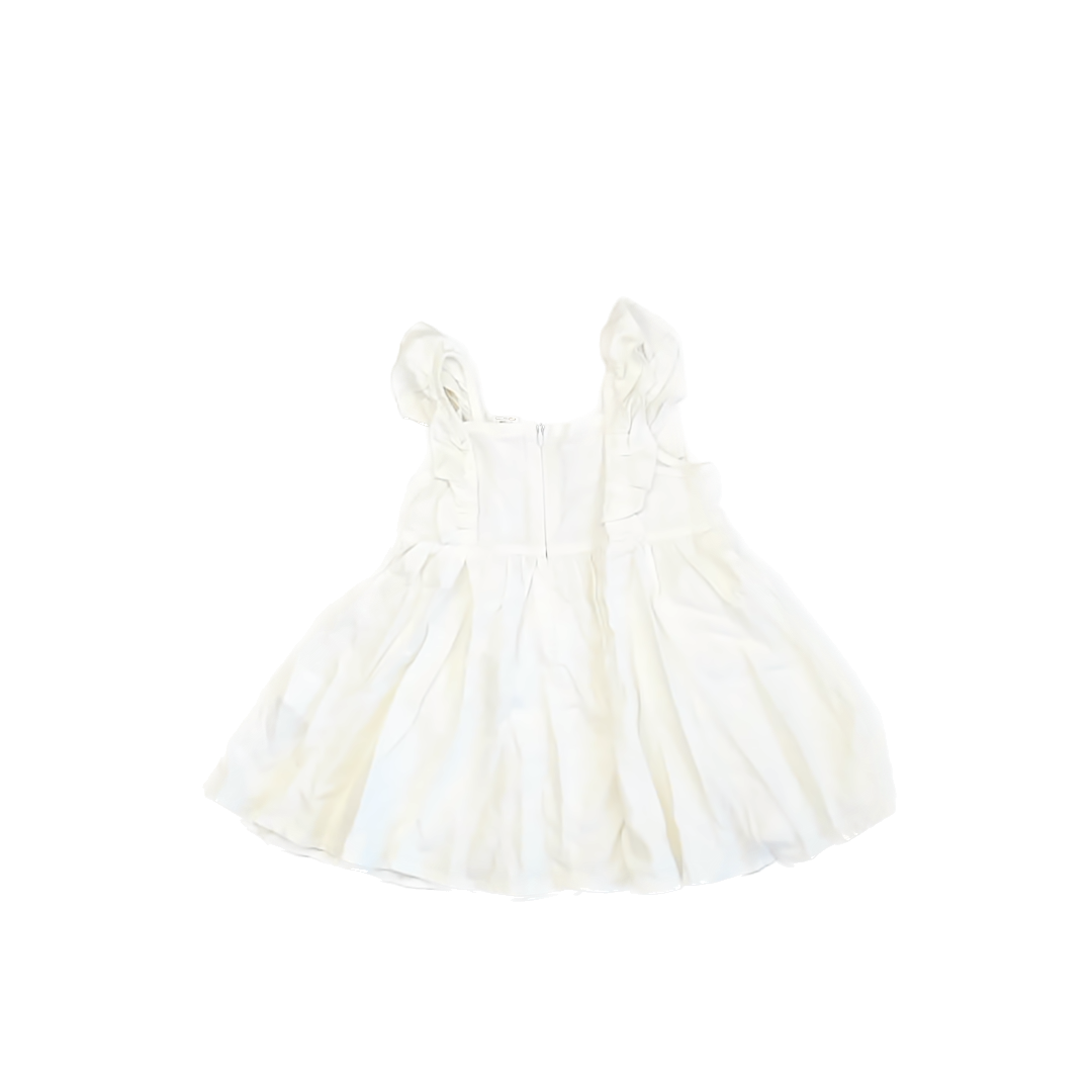 Cozy Cub Girls White | Crochet Sun Dress Size: 9-12 Months White | Crochet