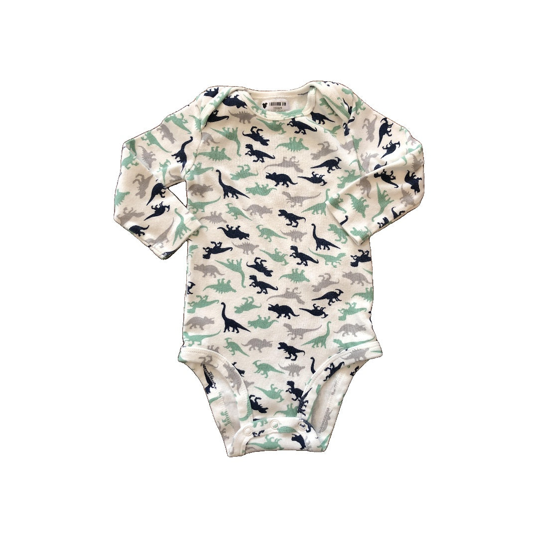 Carters Boys White | Dinosaur Onesie Size: 6 months White | Dinosaur