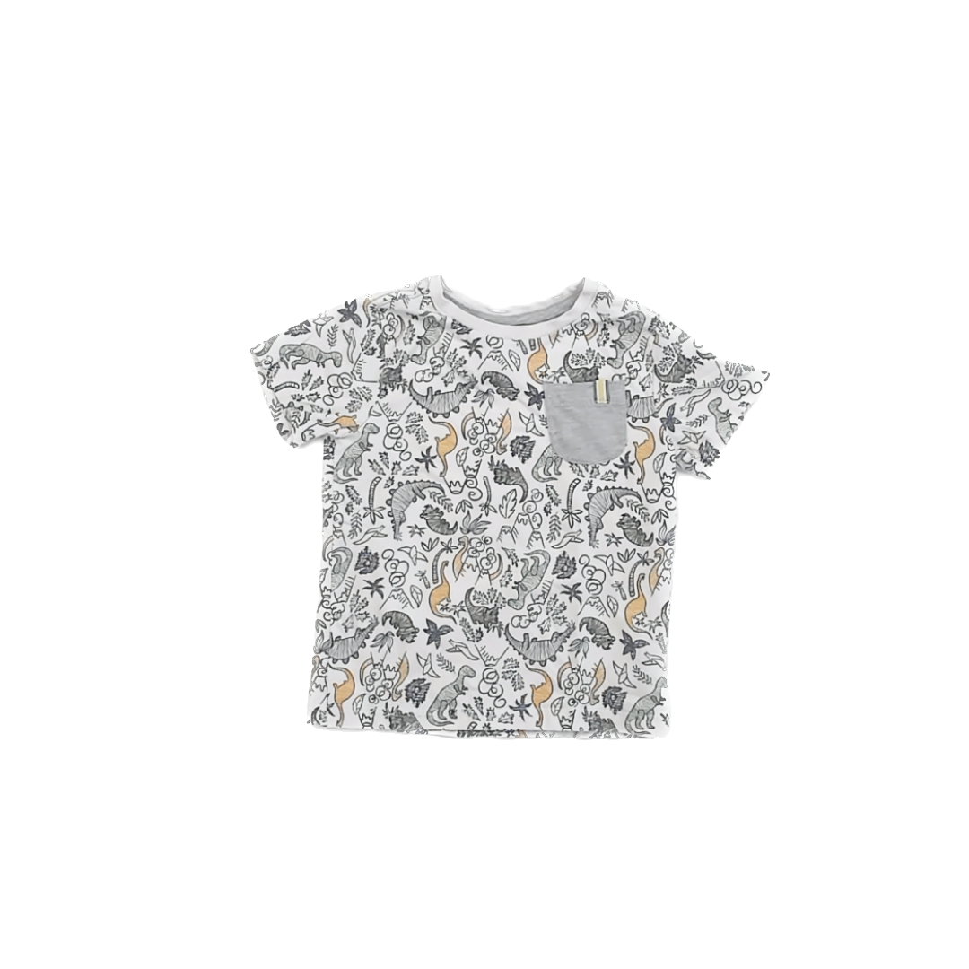 Jarvis Archer Boys White Dinosaur T-Shirt Size: 4T White Dinosaur