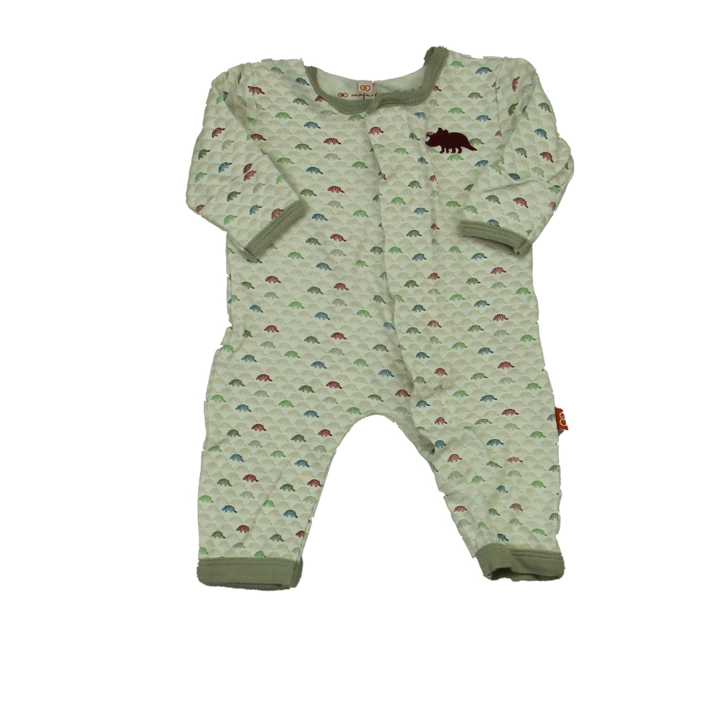 Magnificient Baby Boys White | DInosaurs 1-piece Non-footed Pajamas Size: New Born White | DInosaurs