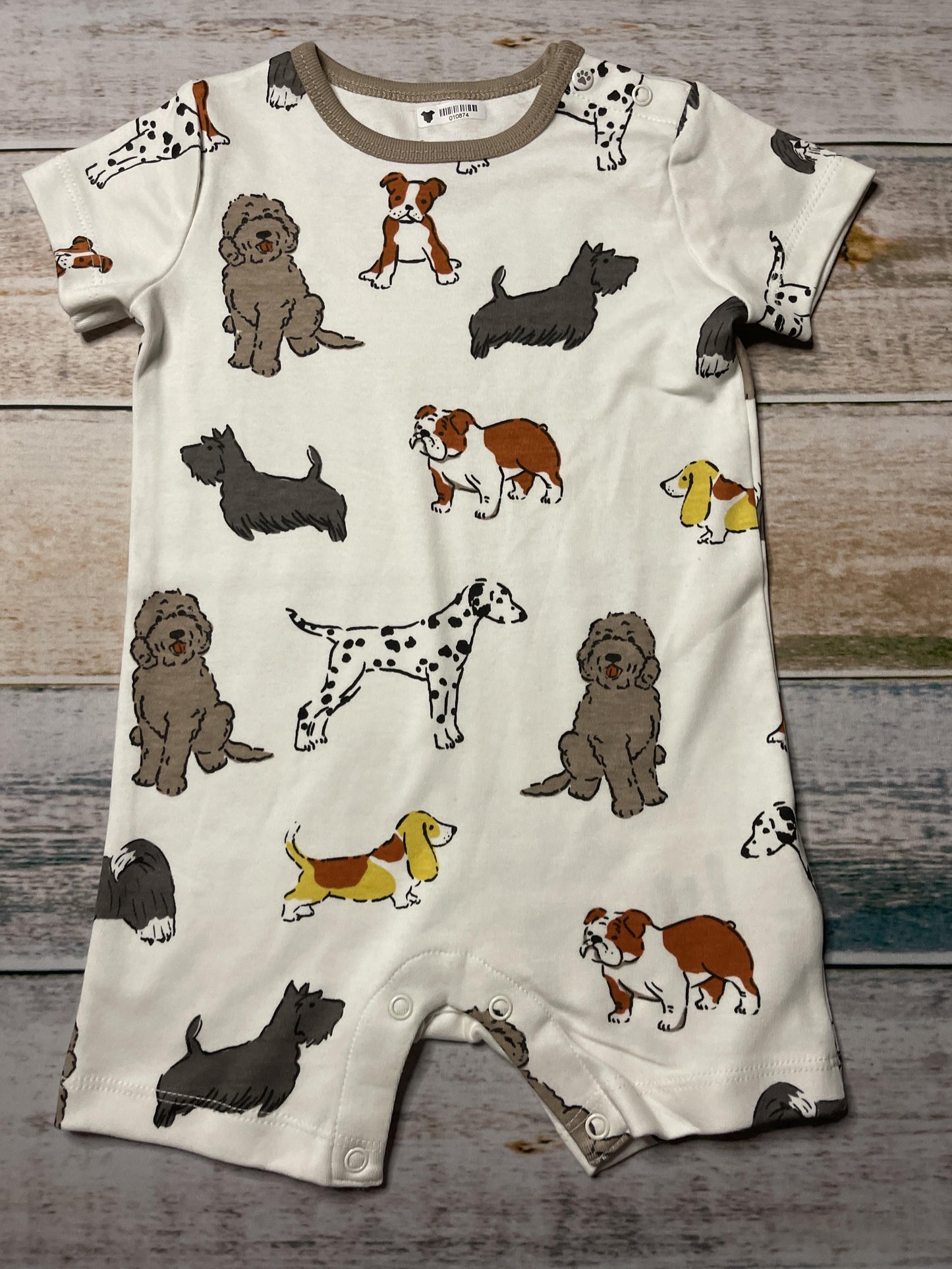 Mac & Moon Unisex White | dog Romper Size: 12 months White | dog