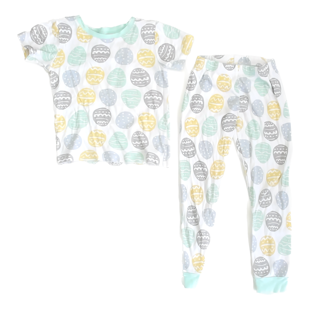 Carter''s Unisex white Eggs 2-piece Pajamas Size: 6 Years white Eggs