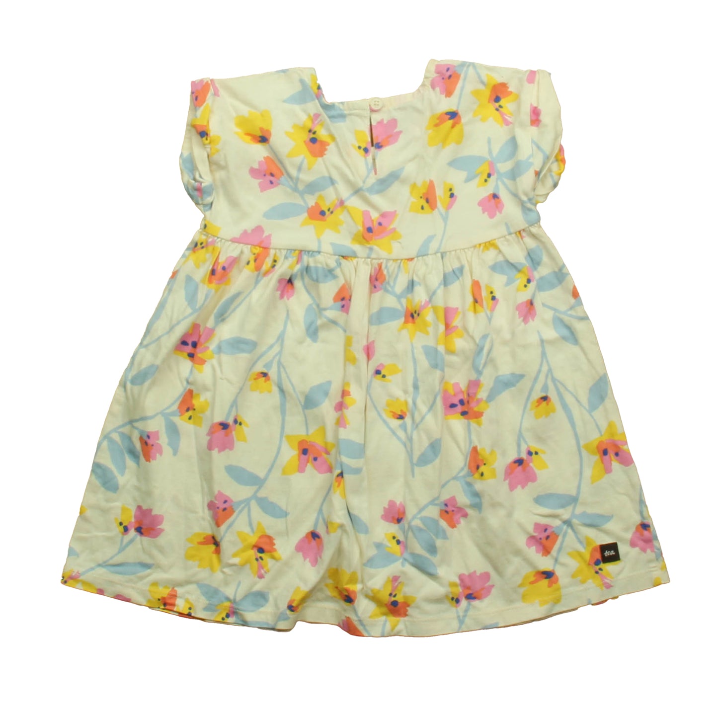 Tea Collection Girls White Floral Dress Size: 18-24 Months White Floral