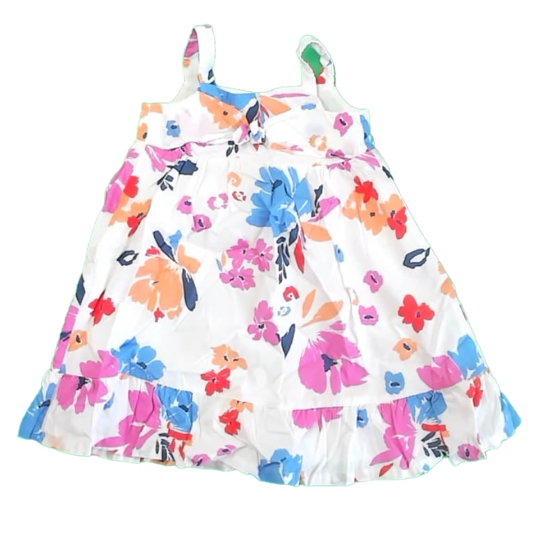 Gap Girls White Floral Dress Size: 3T White Floral