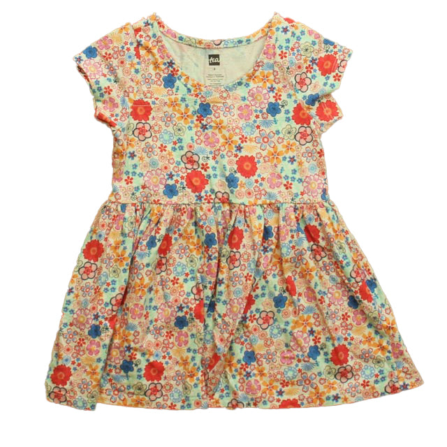 Tea Girls White | Floral Sun Dress Size: 2T White | Floral