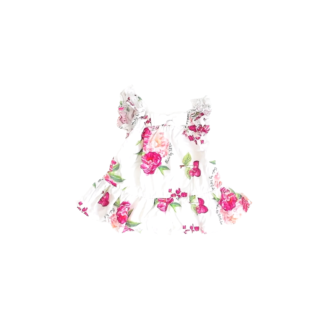 Ted Baker Girls White Floral Dress Size: 12 Months White Floral