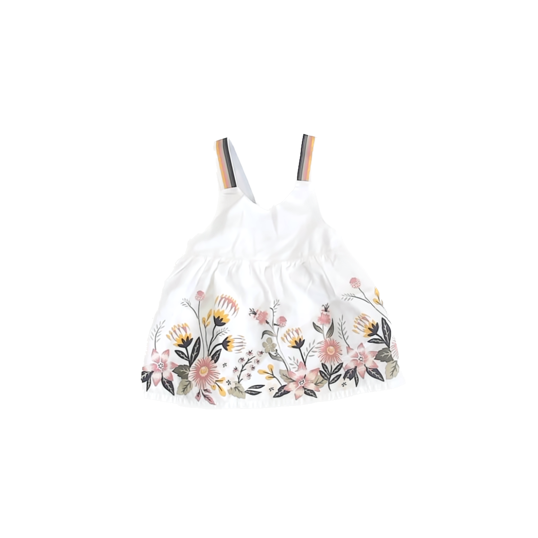 Cynthia Rowley Girls White Floral Dress Size: 4T White Floral