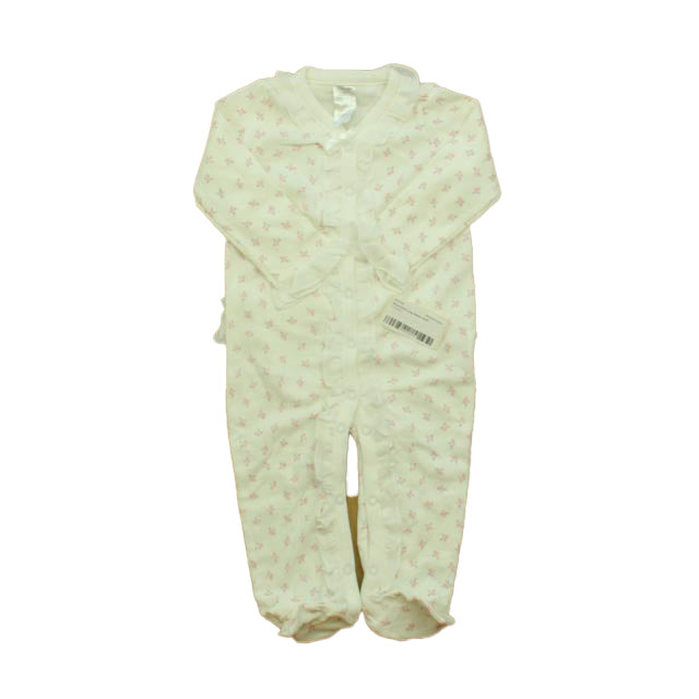 MiniClasix Girls White Floral Long Sleeve Outfit Size: 9 Months White Floral