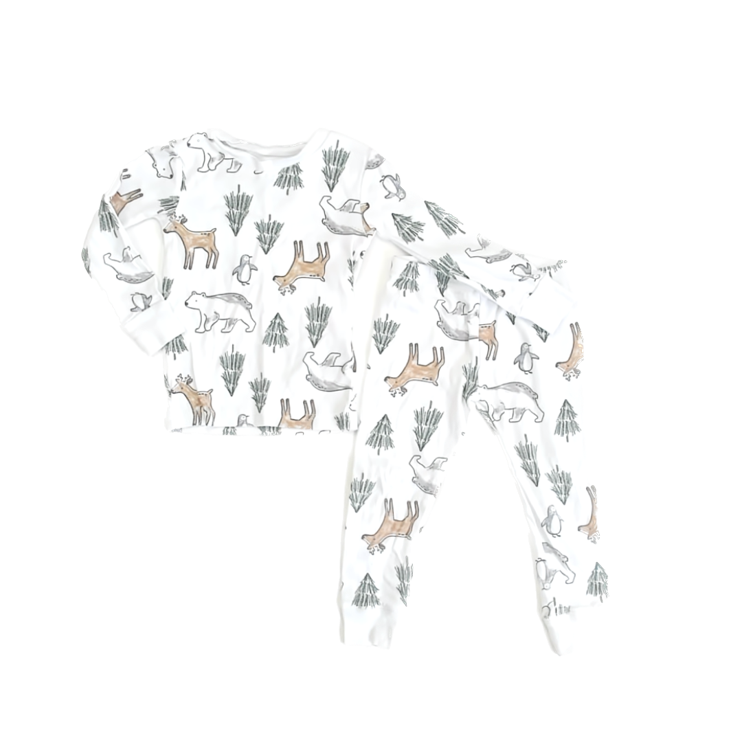 Carter's Unisex White Forest 2-piece Pajamas Size: 2T White Forest