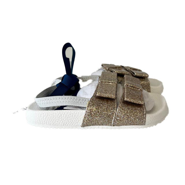 Janie and Jack Girls White | Gold Sandals Size: 5 Toddler White | Gold
