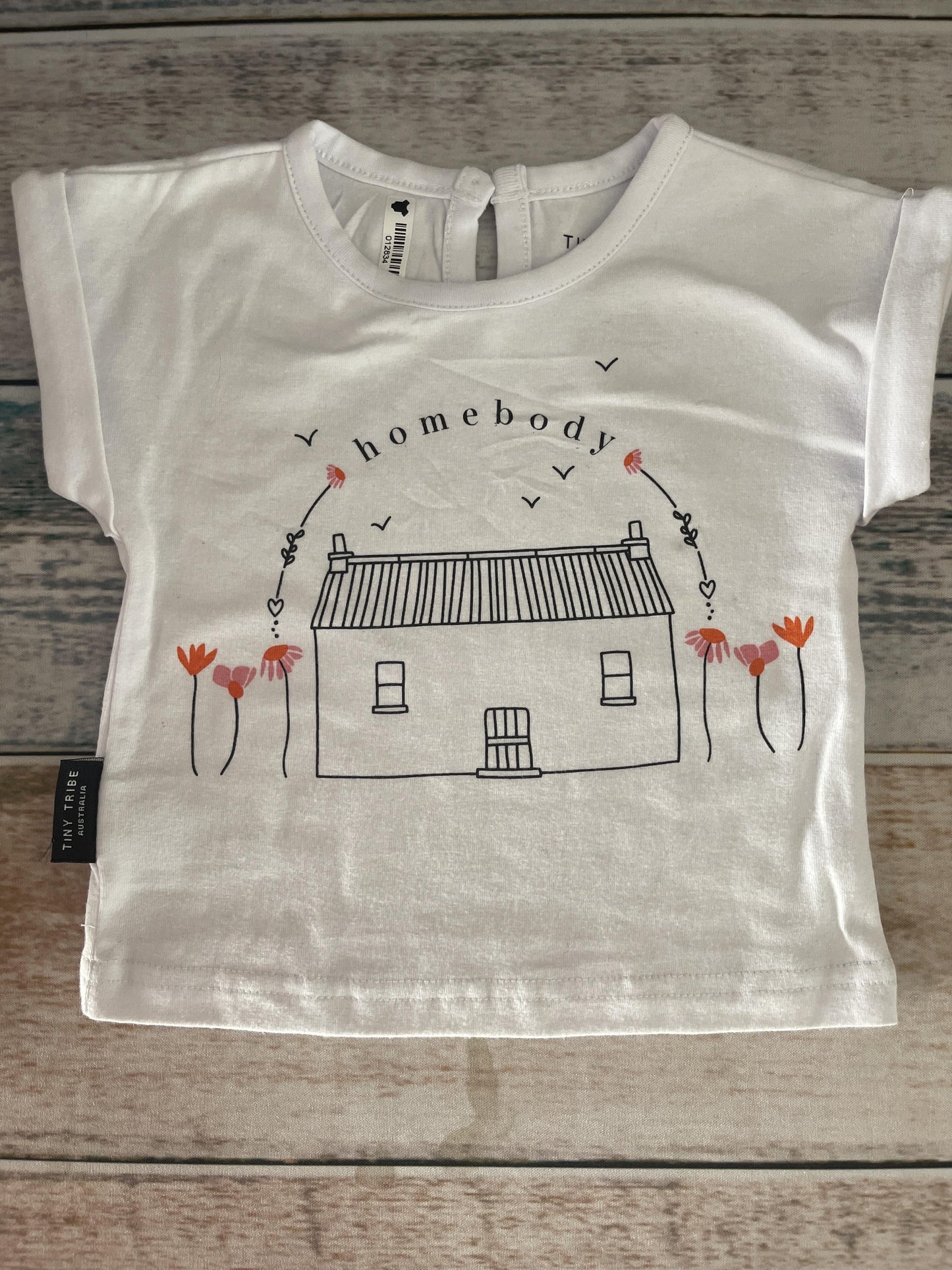 Tiny Tribe Girls White | Graphic T-Shirt Size: 3-6 months White | Graphic