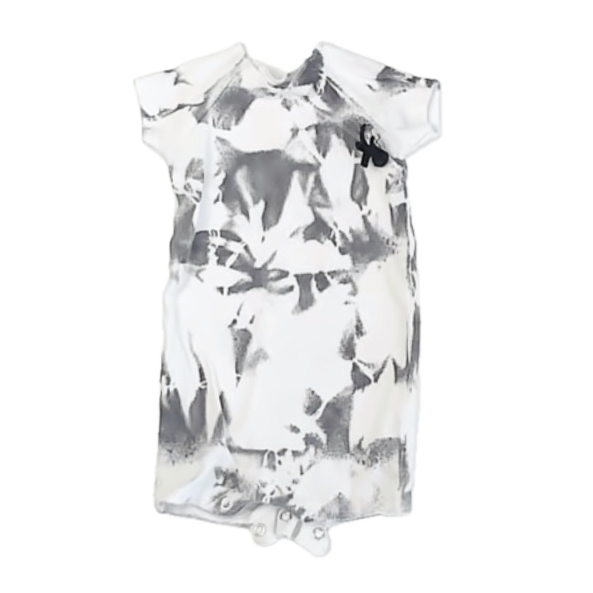 Lil Legs Girls White | Gray Romper Size: 9 Months White | Gray