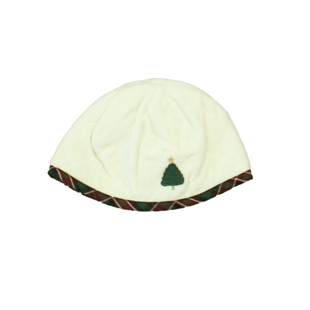 Janie and Jack Boys White | Green Christmas Tree Hat Size: 3-6 Months White | Green Christmas Tree