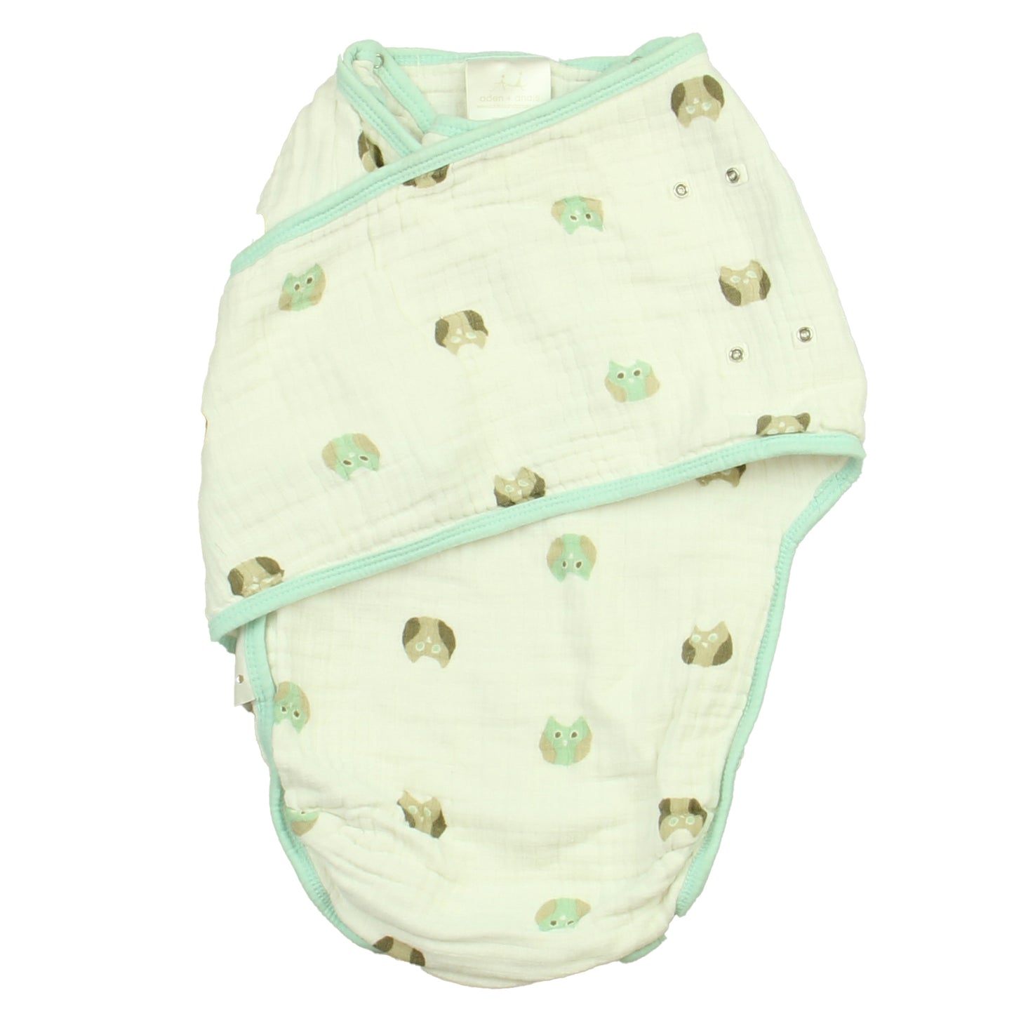 Aden + Anais Boys White | Green Sleepsack Size: 0-3 Months White | Green