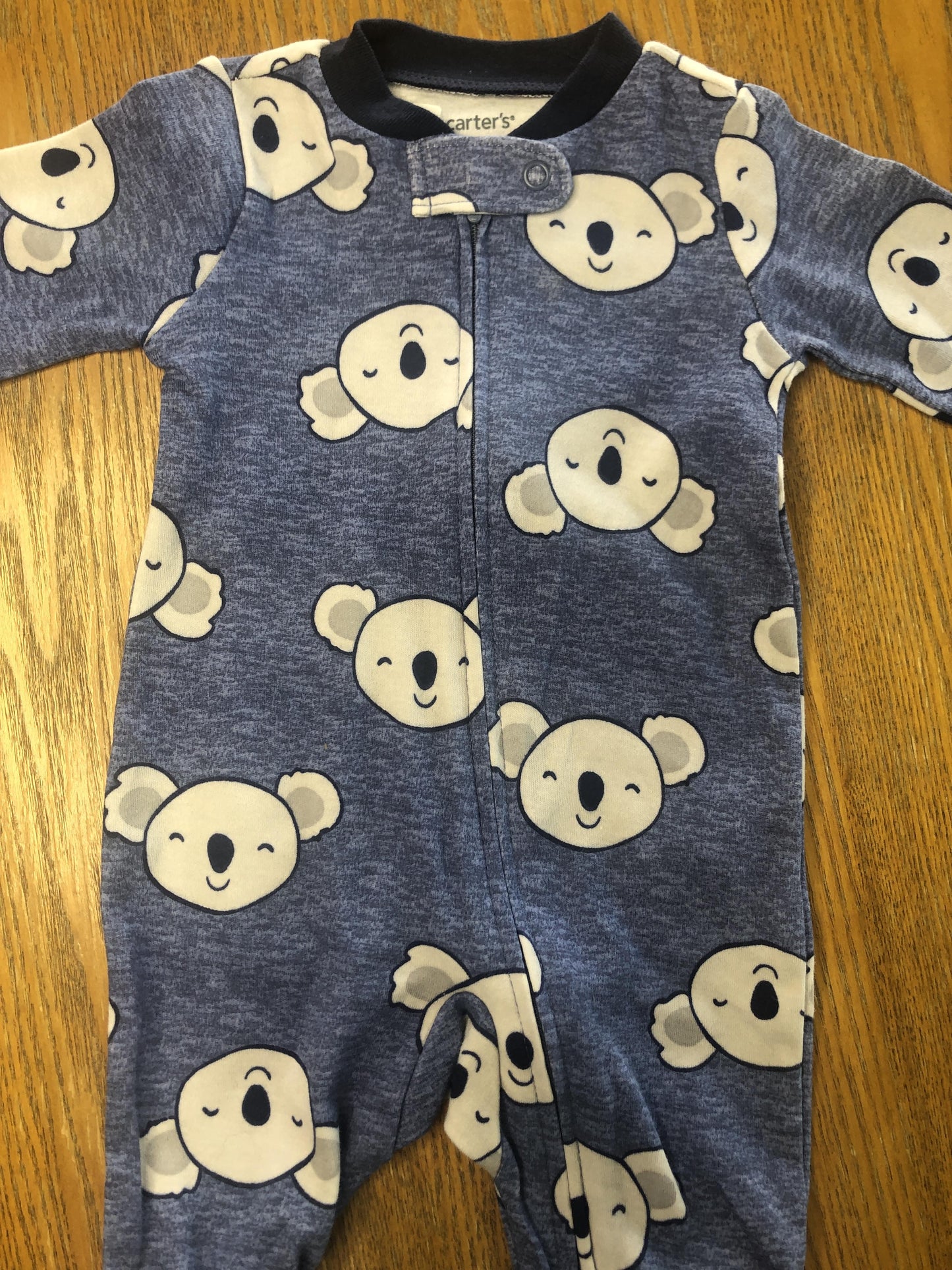 Carters Unisex White | Grey | Navy Blue Pajamas Size: 0-3 months White | Grey | Navy Blue