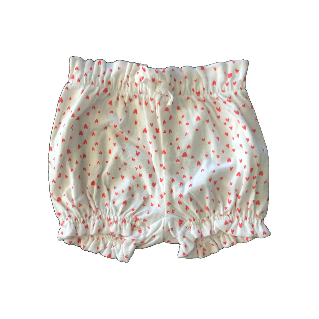 Gap Girls White | Hearts Shorts Size: 3-6 months White | Hearts