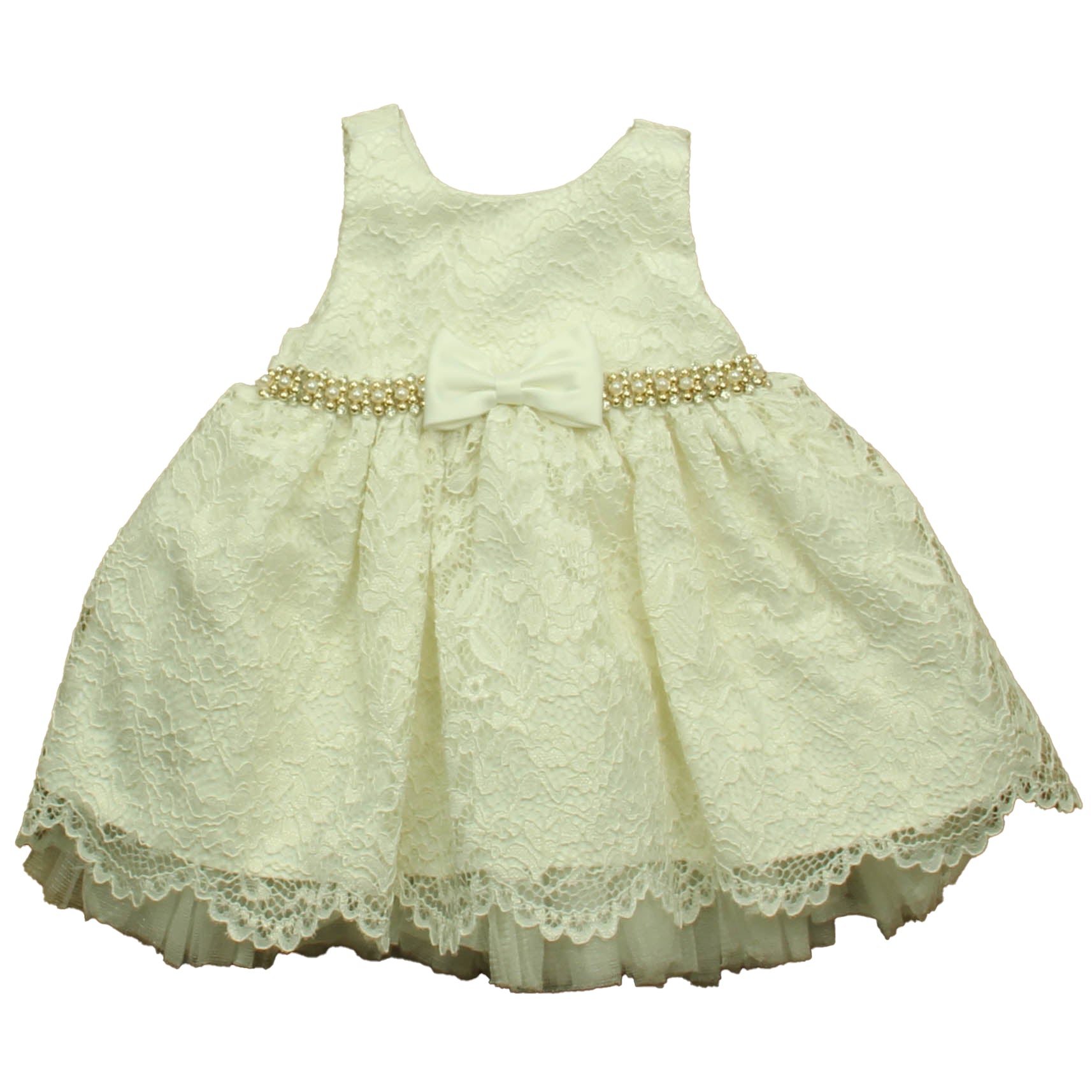 American Princess Girls White Lace Special Occasion Dress Size: 18 Months White Lace