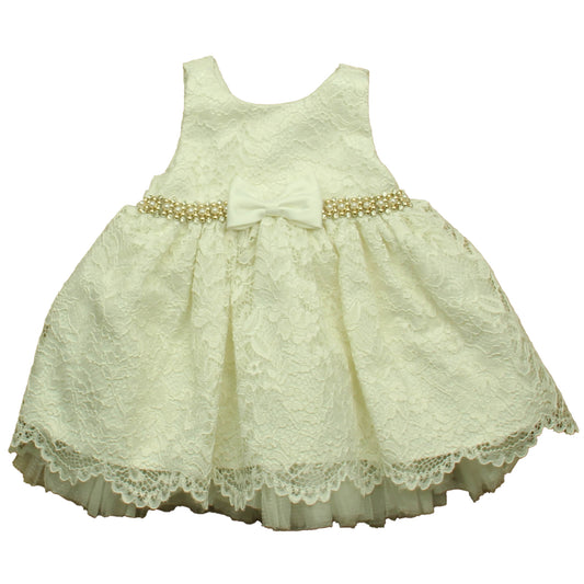 American Princess Girls White Lace Special Occasion Dress Size: 18 Months White Lace