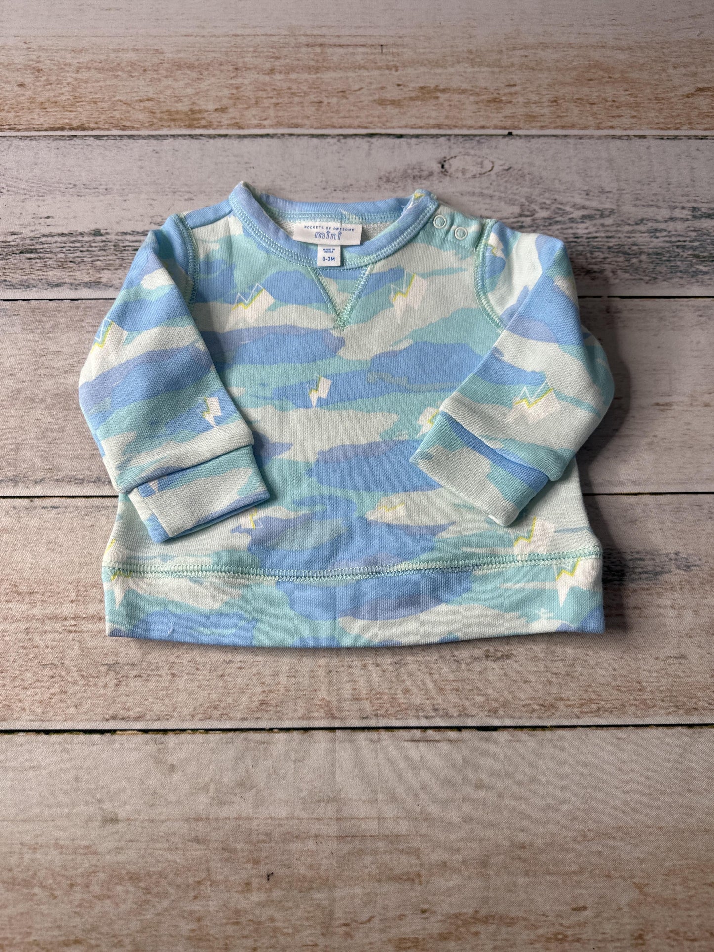 Rockets of Awesome Unisex White | Light Blue | Blue Sweater Size: 12-18 months White | Light Blue | Blue