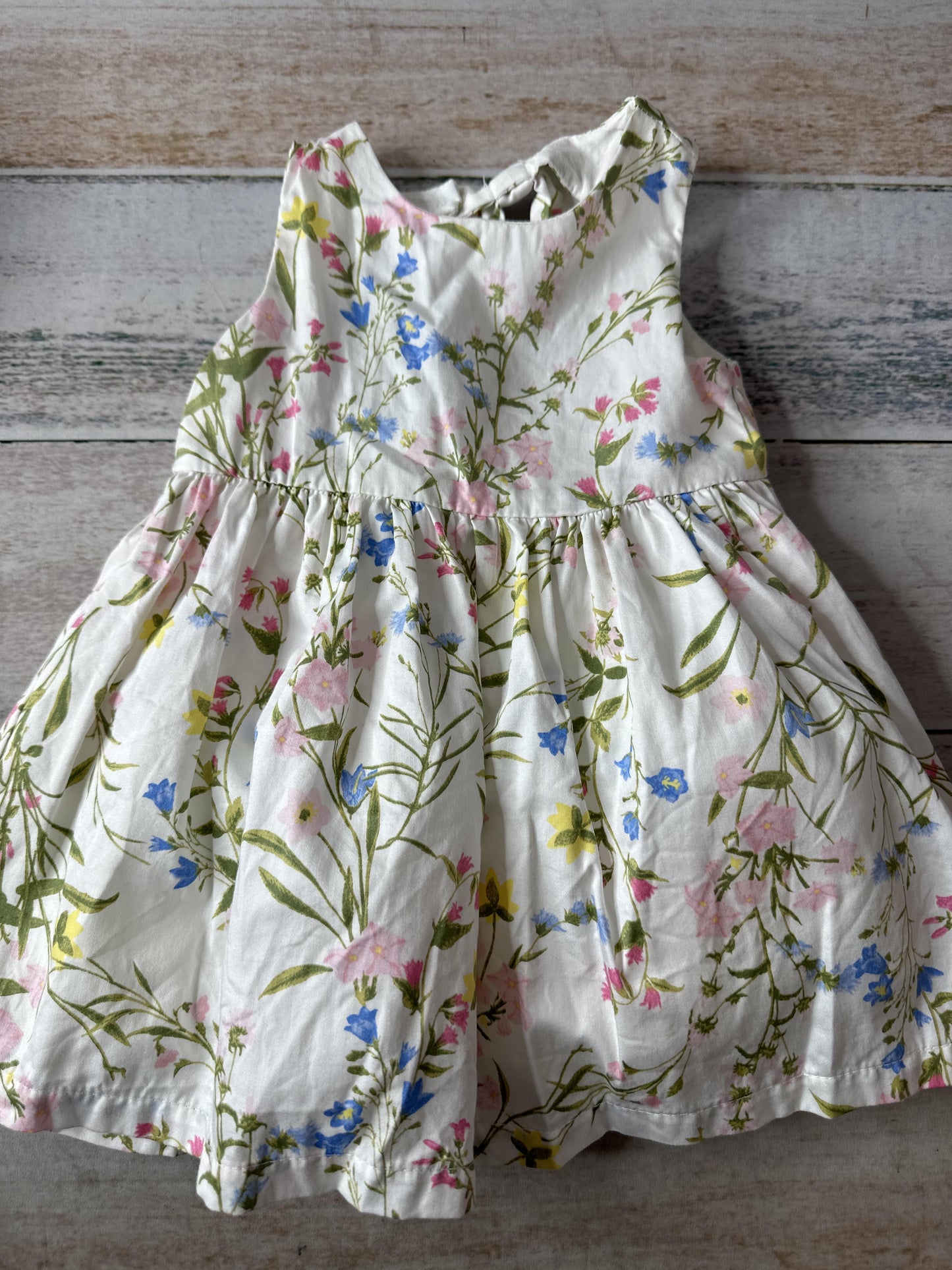 Children's Place Girls White | Light Blue | light green | pink Dress Size: 9-12 Months White | Light Blue | light green | pink