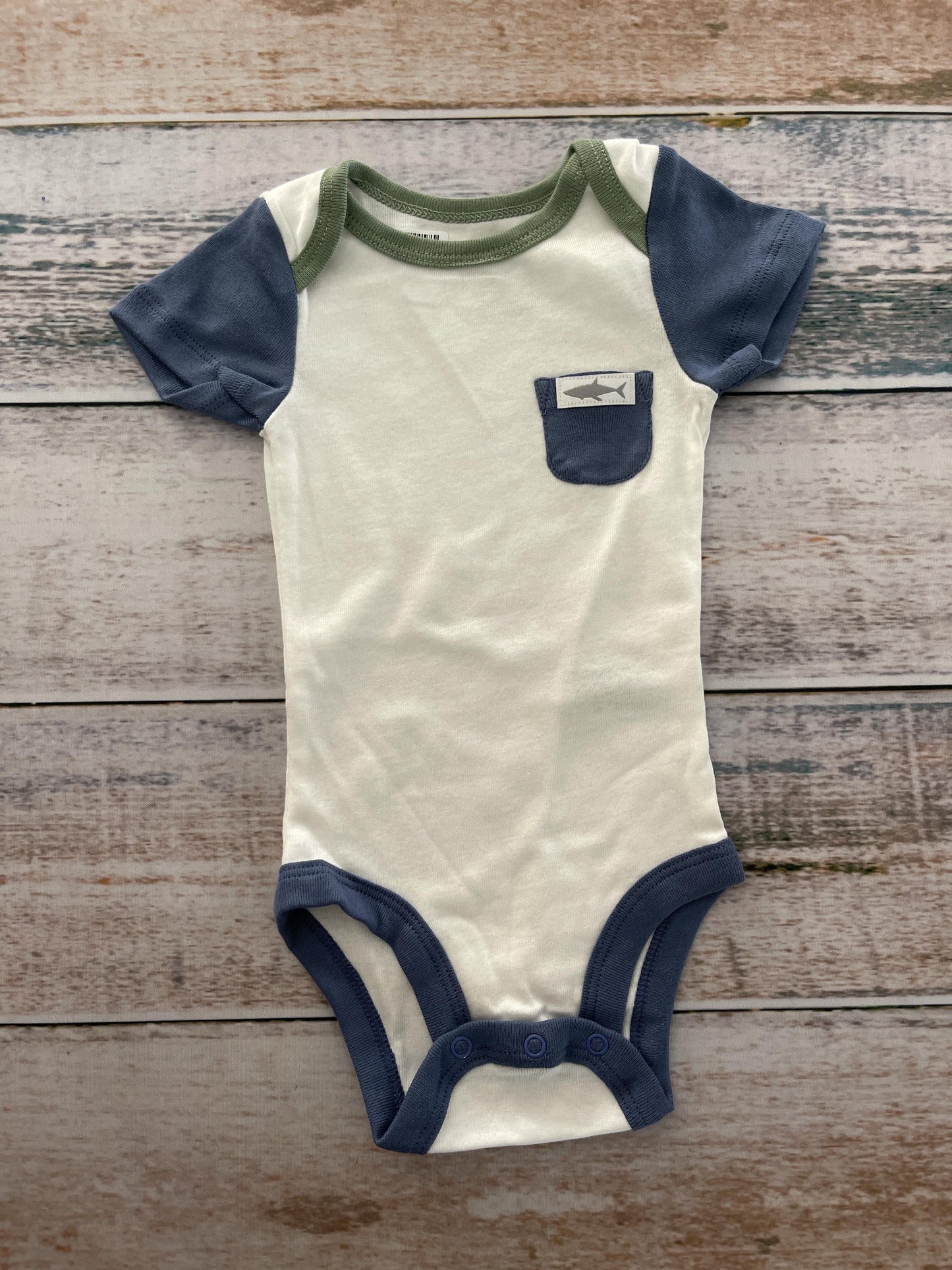 Lamaze Boys White | Light Blue | light green Onesie Size: 3-6 months White | Light Blue | light green