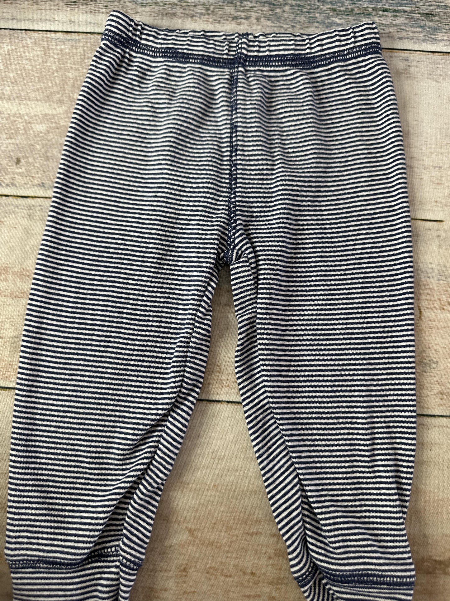 Carters Unisex White | Light Blue | Stripe Pants Size: 12 months White | Light Blue | Stripe