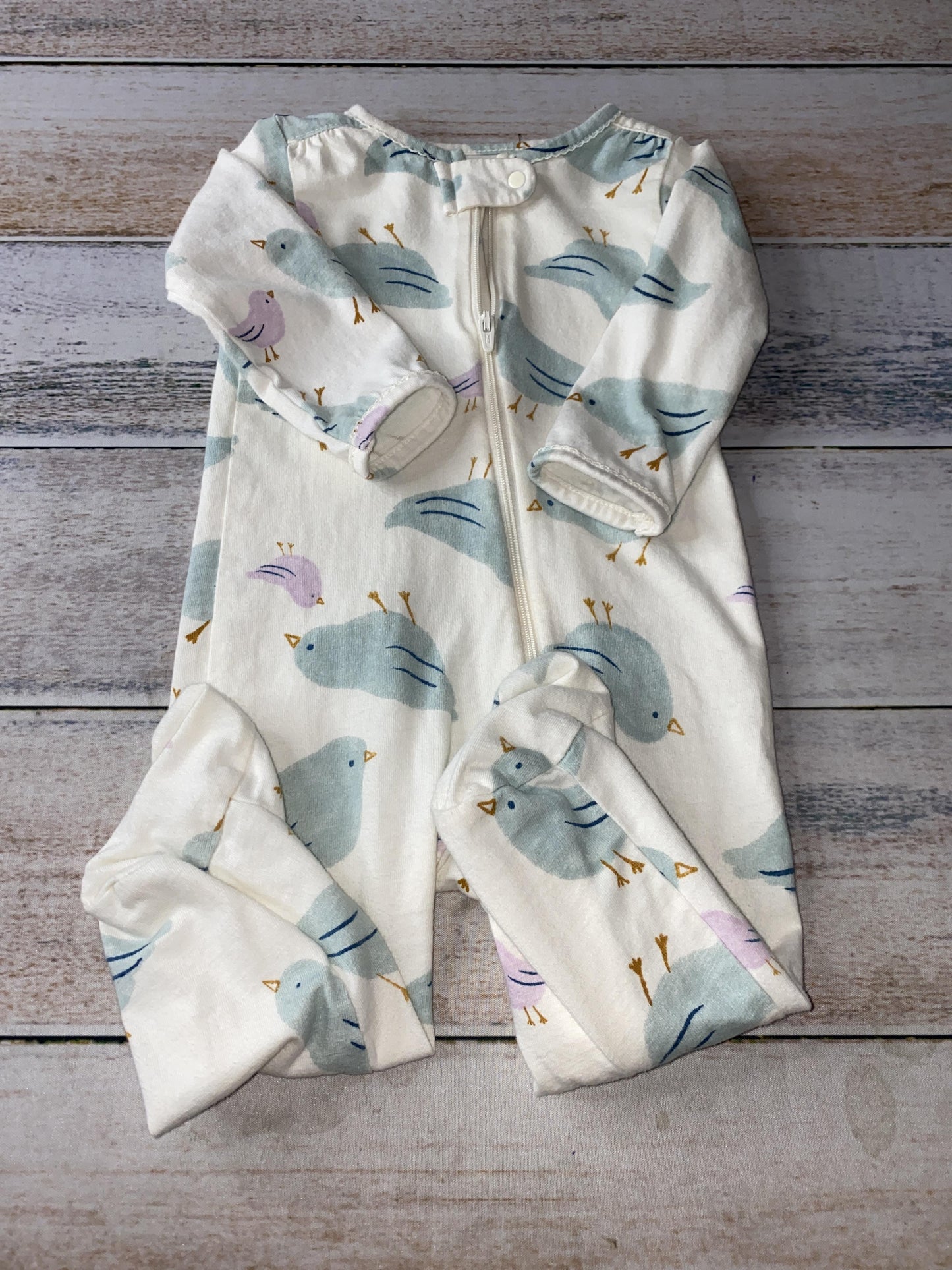 Carters Girls White | Light Blue Pajamas Size: 9 months White | Light Blue
