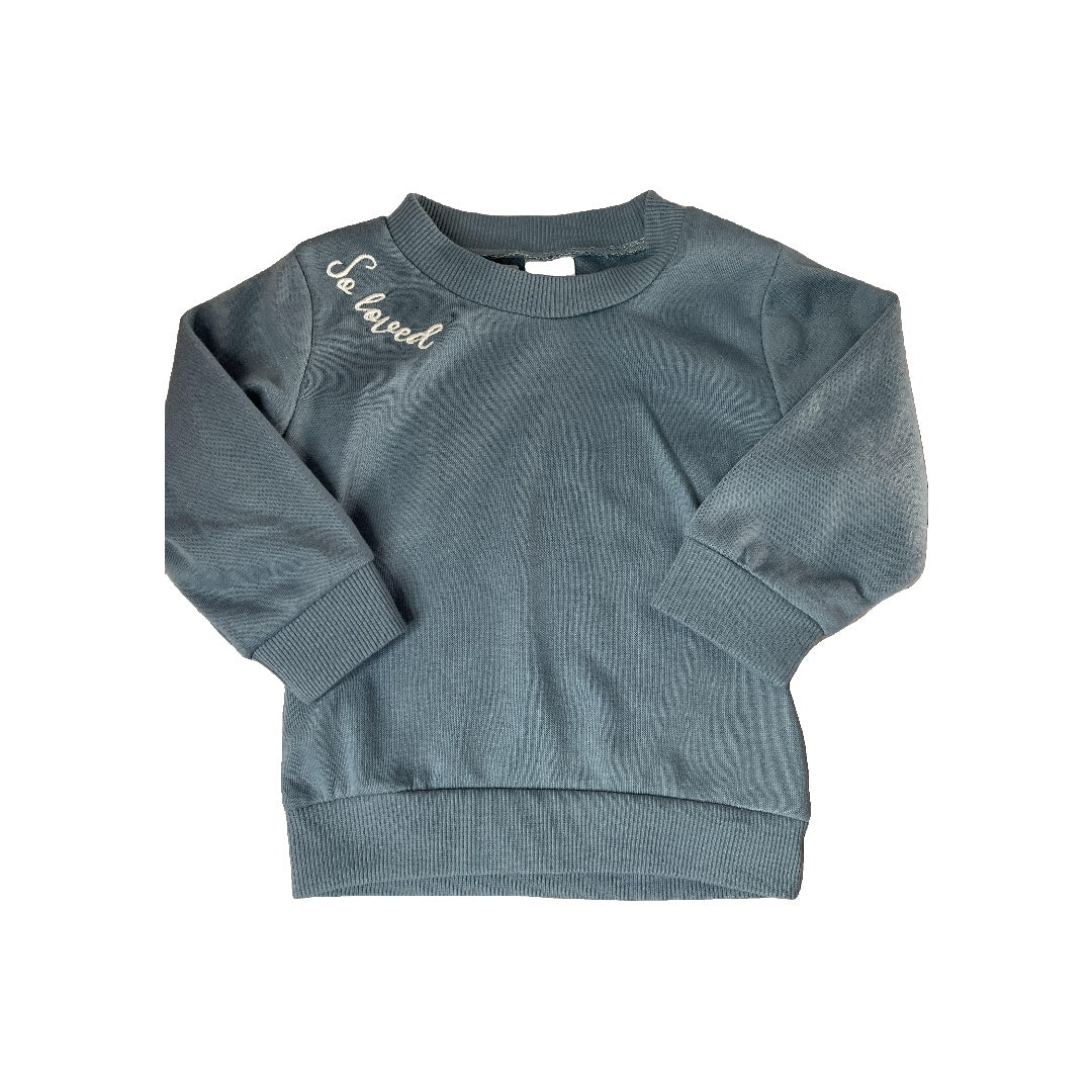 Lila & Jack Unisex White | Light Blue Sweater Size: 12-18 months White | Light Blue