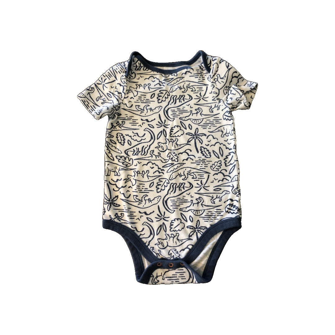 Cat & Jack Boys White | Light Blue Onesie Size: 12 months White | Light Blue