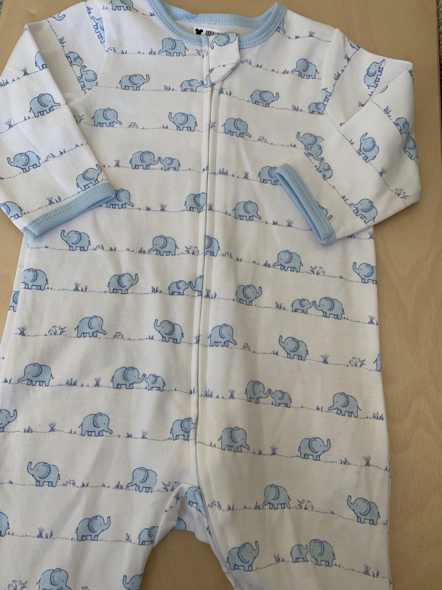 Little Me Boys White | Light Blue Pajamas Size: 3 months White | Light Blue