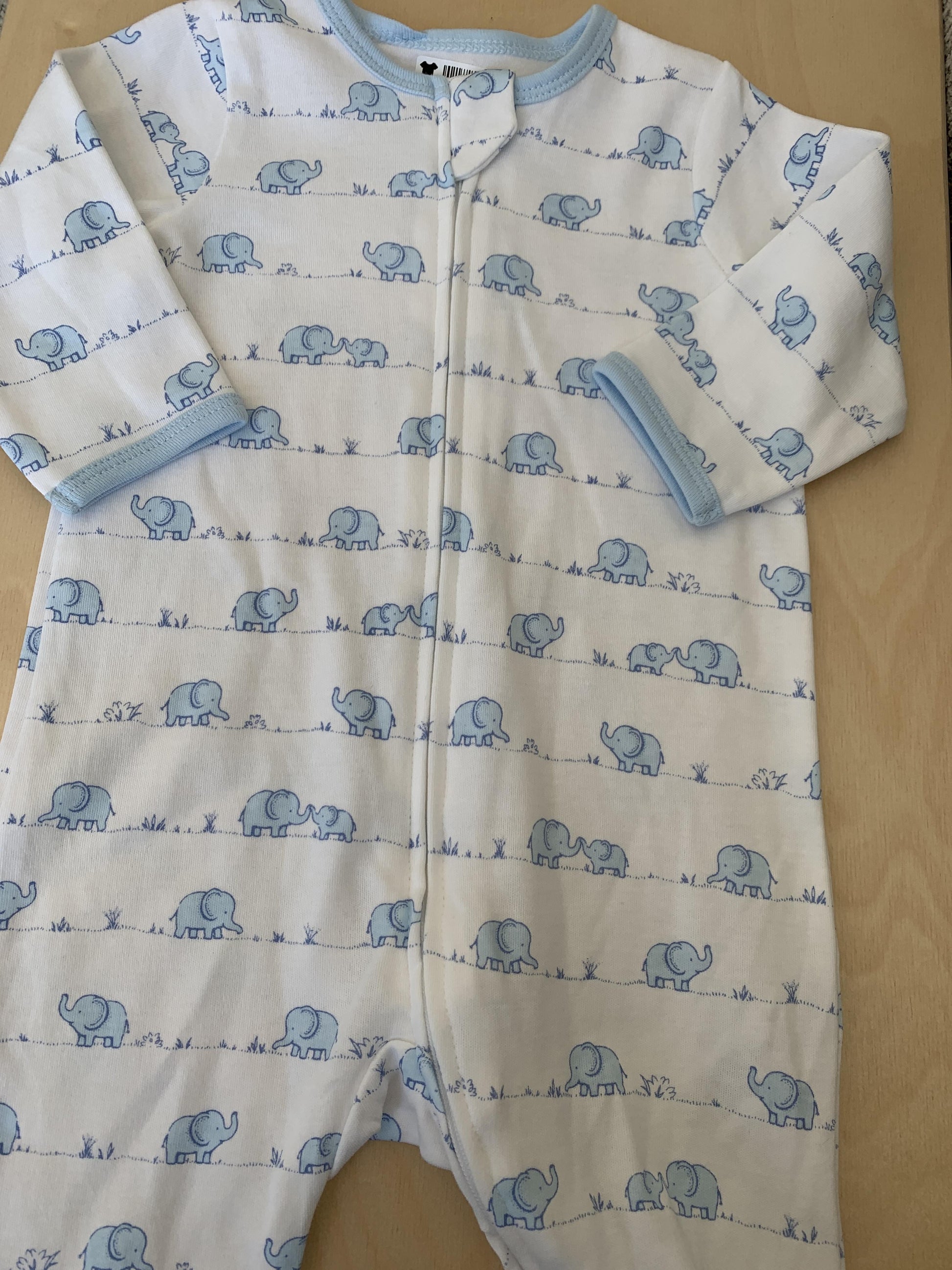 Little Me Boys White | Light Blue Pajamas Size: 3 months White | Light Blue