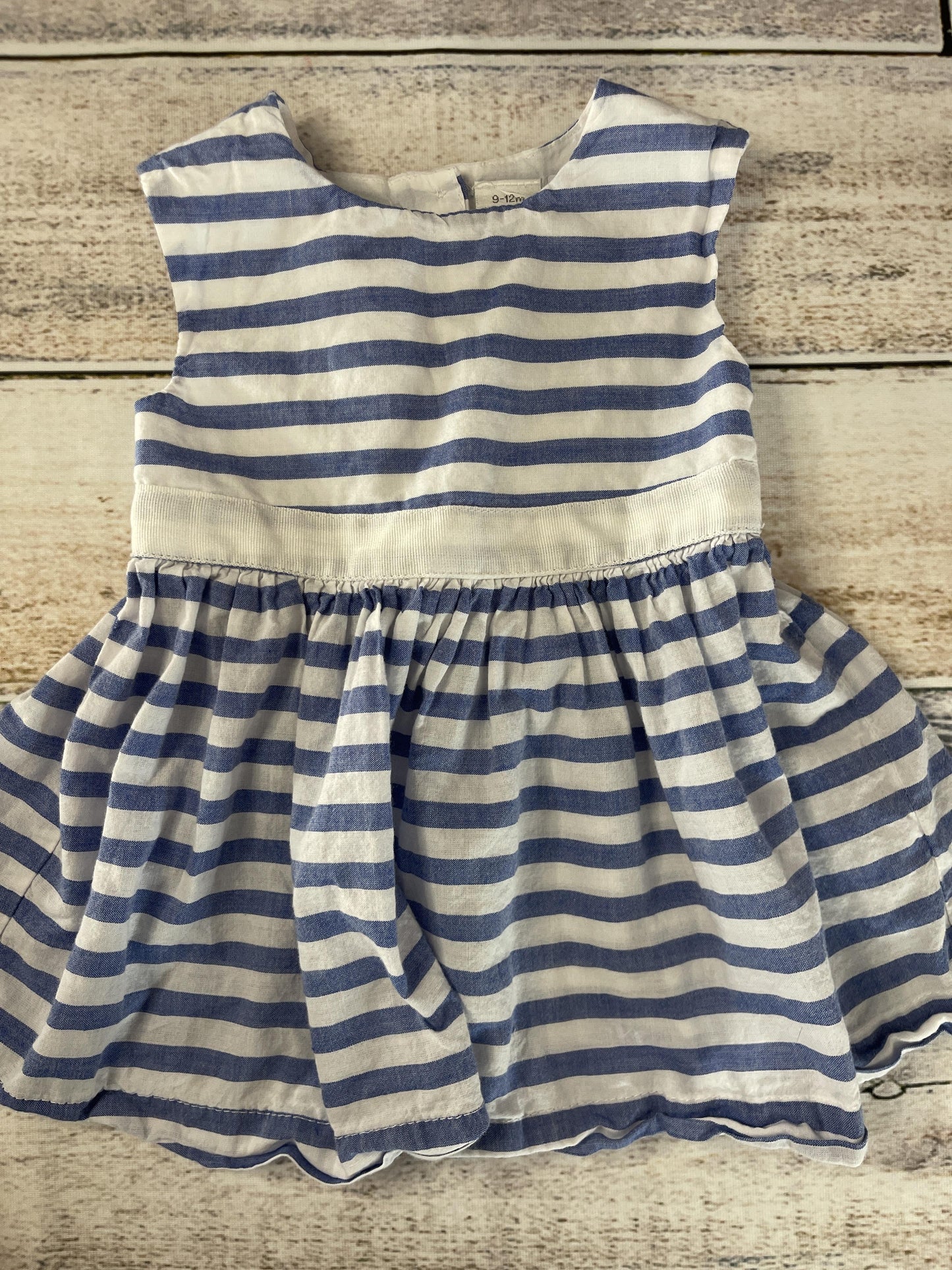 KoalaKids Girls White | Light Blue Dress Size: 9-12 Months White | Light Blue