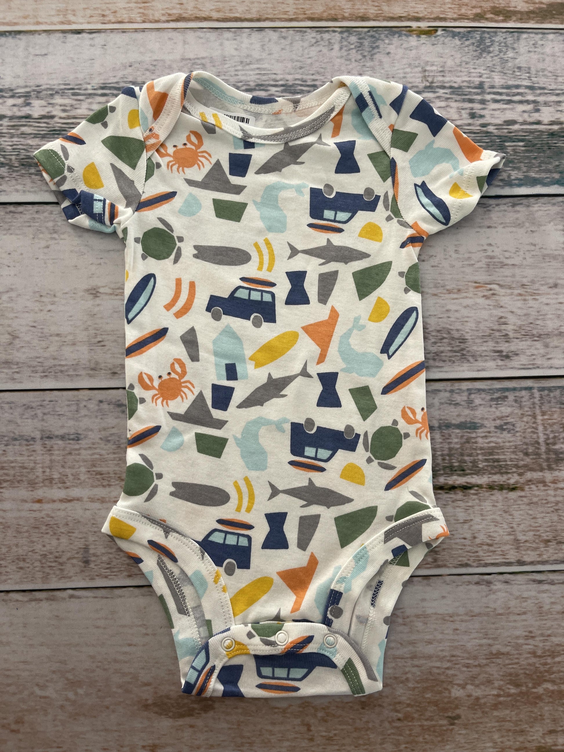 Lamaze Unisex White | light green | Light Blue | Yellow | Grey Onesie Size: 3-6 months White | light green | Light Blue | Yellow | Grey