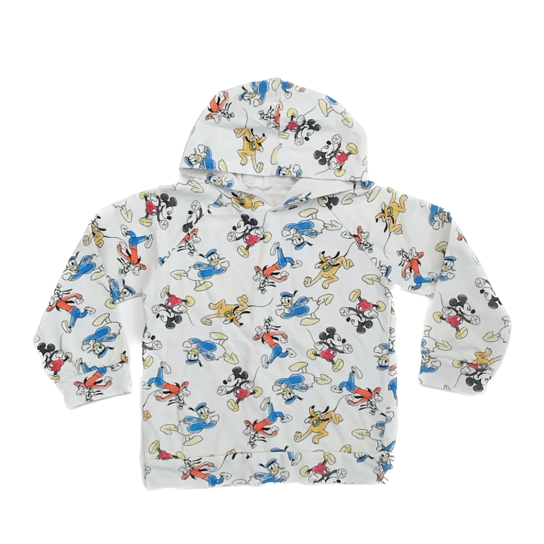 Disney Boys White Mickey Hoodie Size: 7-8 Years White Mickey