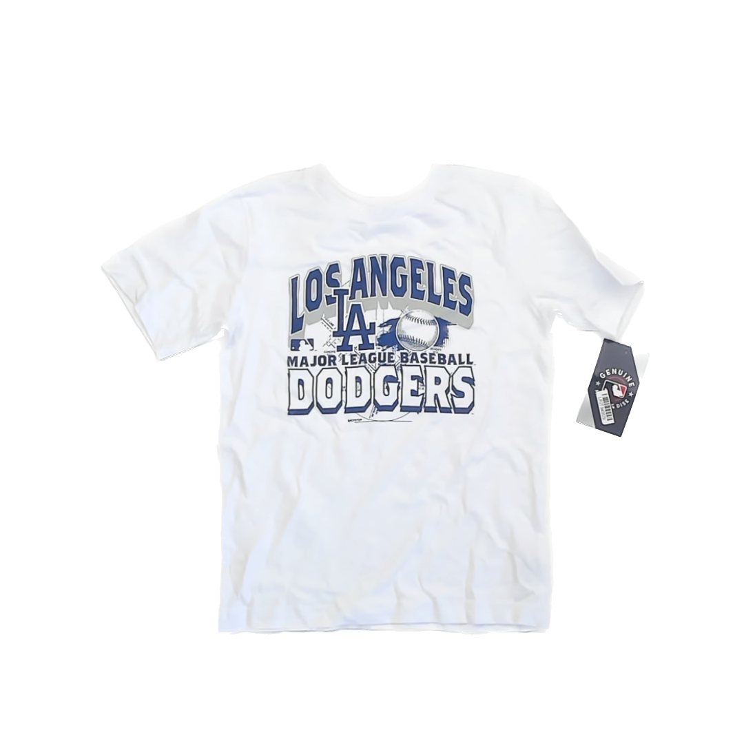 Genuine Merchandise Boys White MLB Dodgers T-Shirt Size: 6- 7 Years White MLB Dodgers