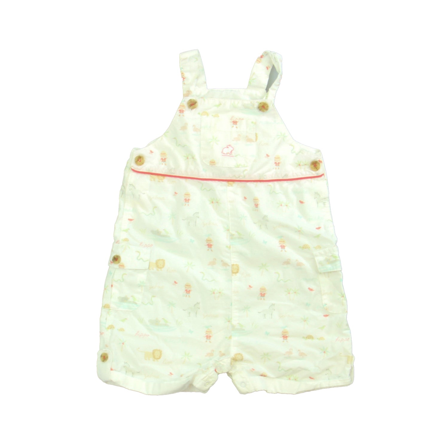 Baby Cottons Boys White | Multi Overalls Size: 12 Months White | Multi