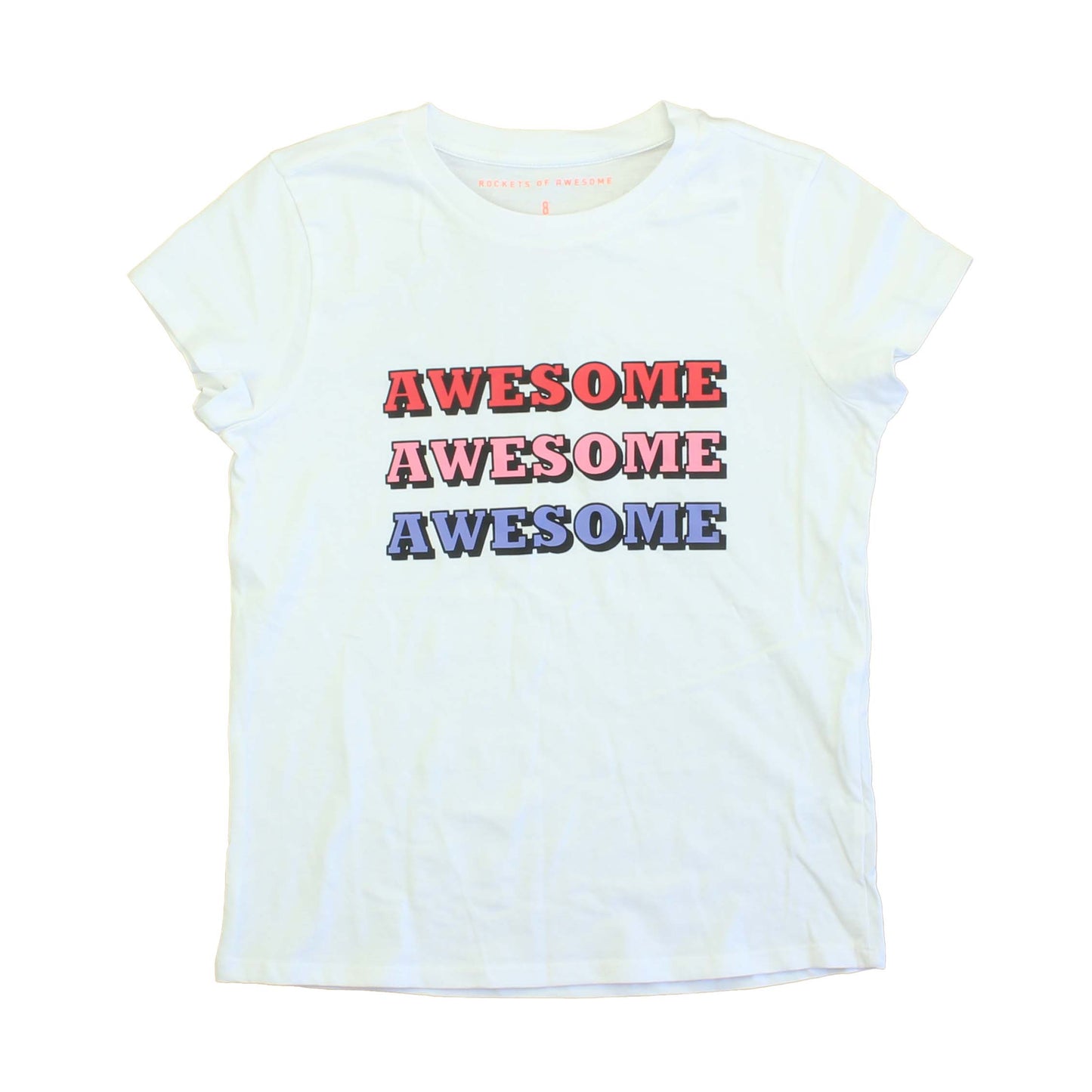 Rockets Of Awesome Girls White | Multi T-Shirt Size: 8 Years