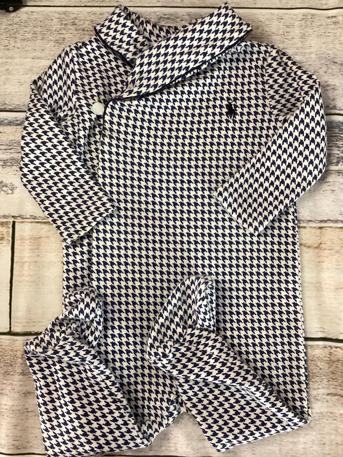 Ralph Lauren Boys White | Navy Blue Pajamas Size: 6-9 months White | Navy Blue