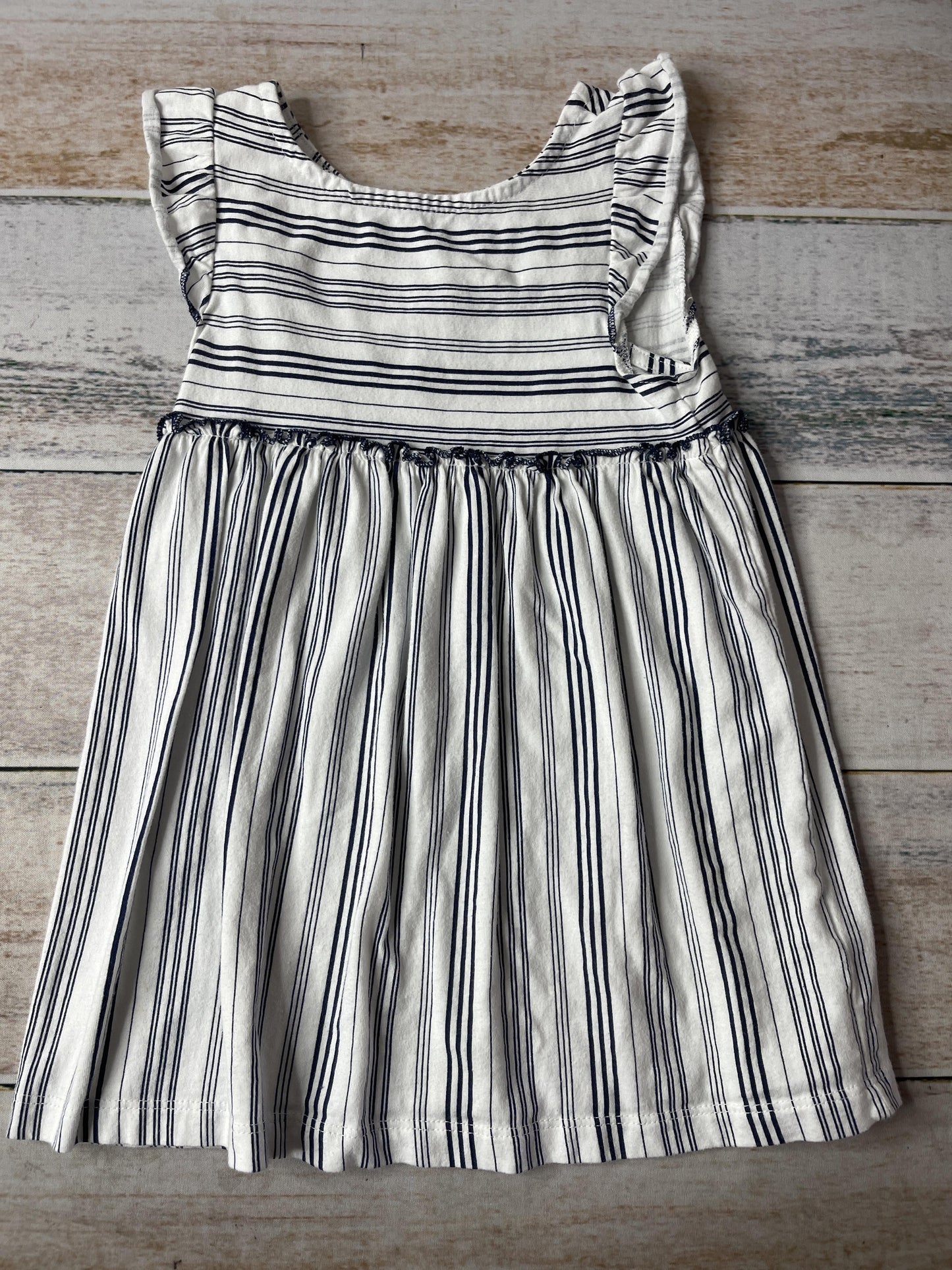 Girls White | Navy Blue Dress Size: 18 months White | Navy Blue