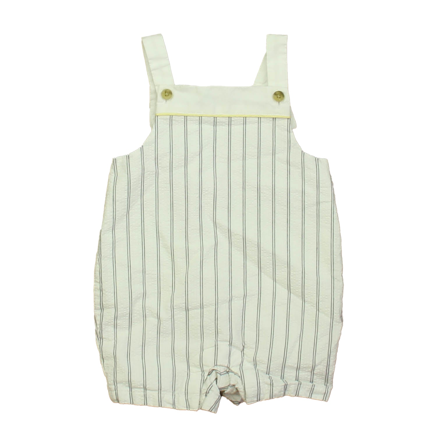 Janie and Jack Girls White | Navy Stripe Romper Size: 3-6 Months White | Navy Stripe