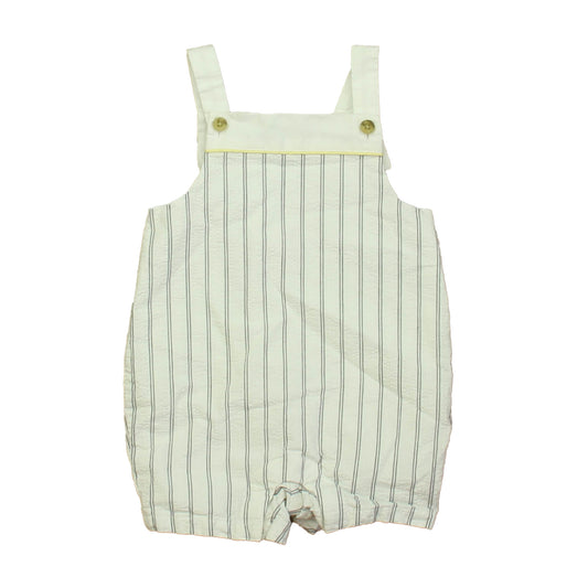 Janie and Jack Girls White | Navy Stripe Romper Size: 3-6 Months White | Navy Stripe