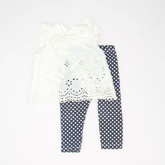 Mayoral Girls White | Navy Apparel Sets Size: 9 Months White | Navy