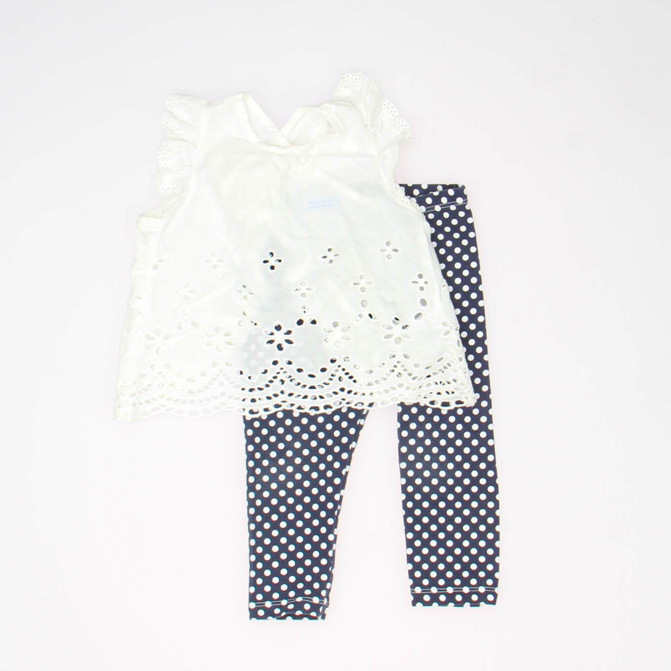 Mayoral Girls White | Navy Apparel Sets Size: 9 Months White | Navy