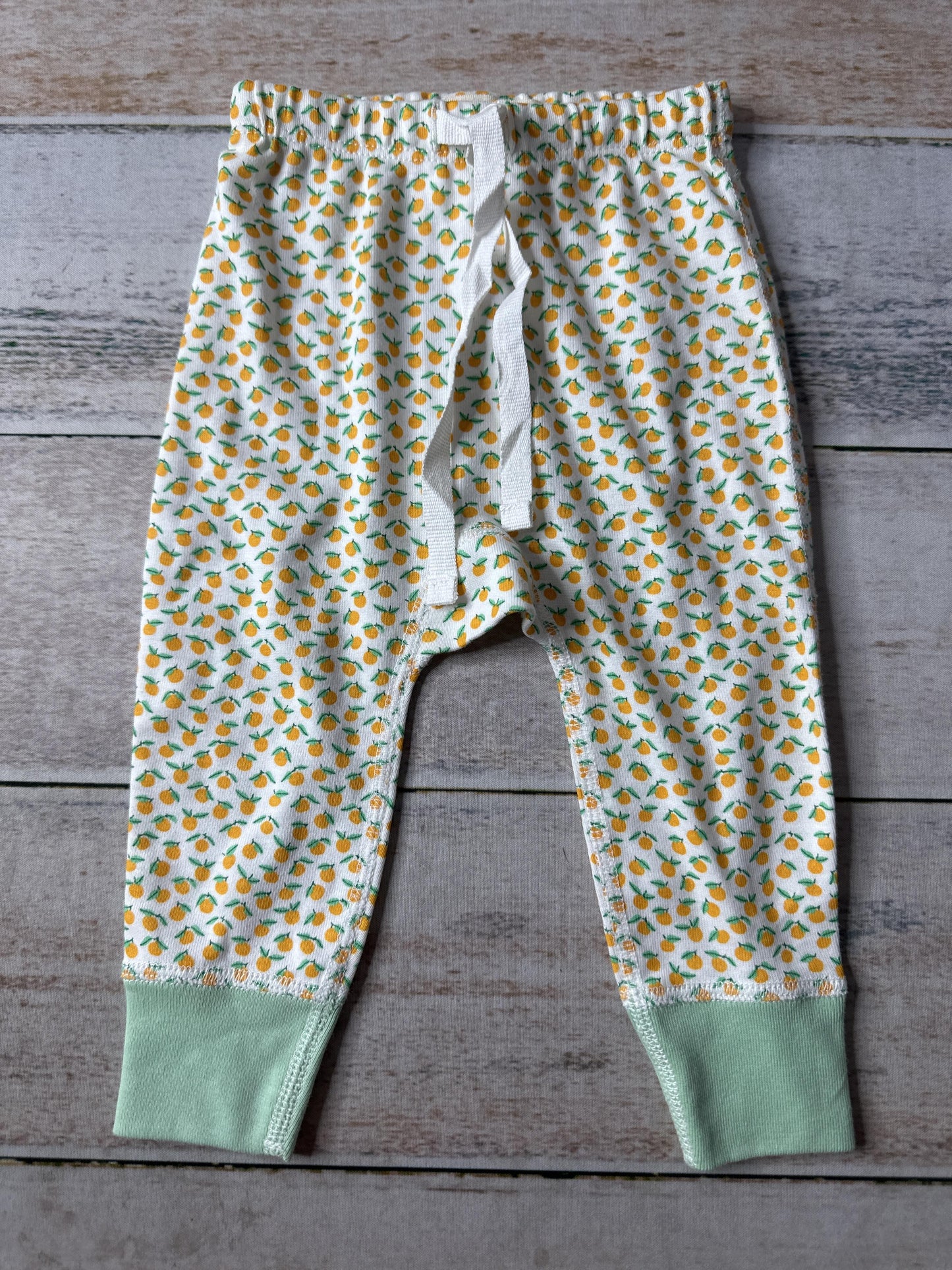 Sapling Girls White | orange Pants Size: 3-6 months White | orange