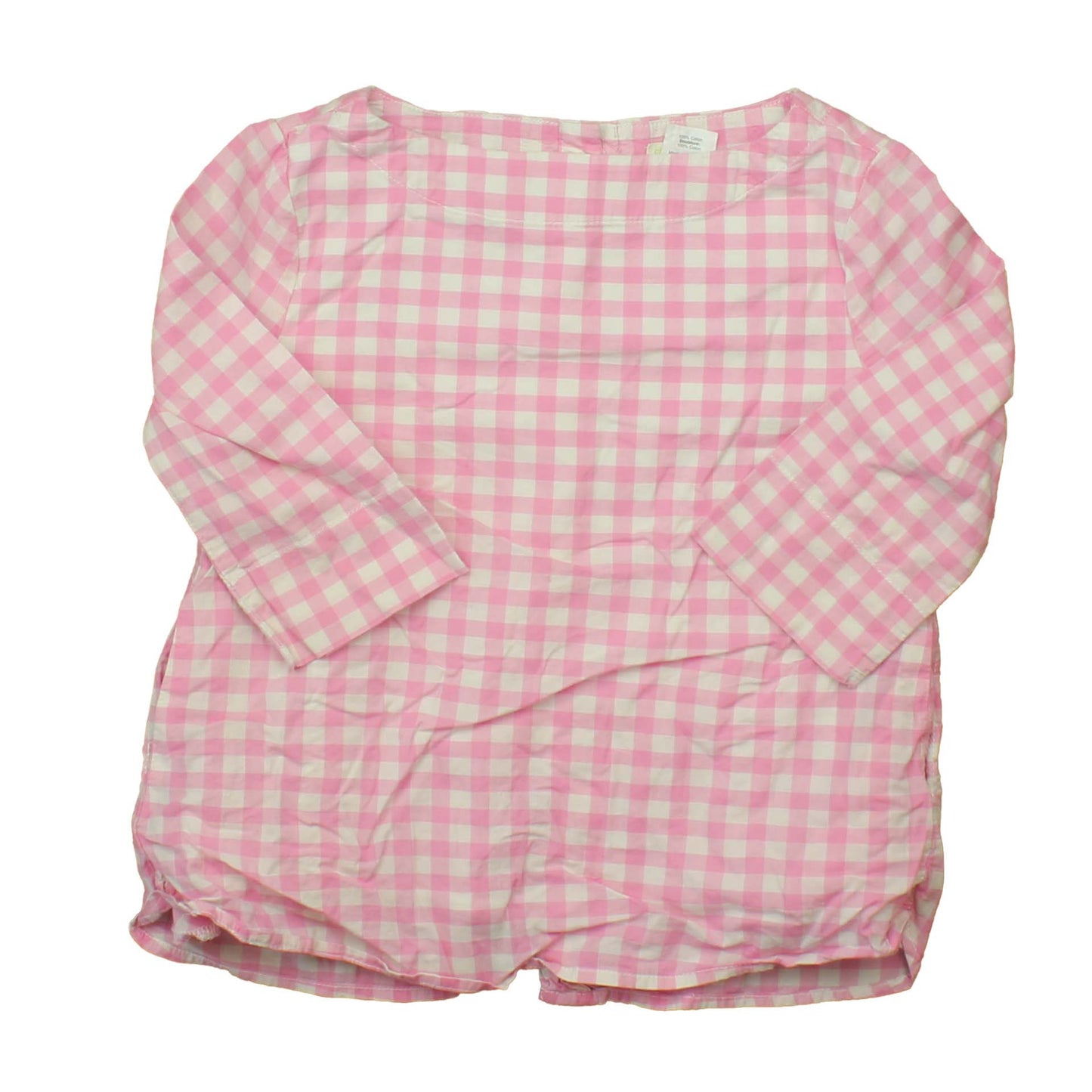 Crewcuts Girls White | Pink | Checks Blouse Size: 4-5T White | Pink | Checks